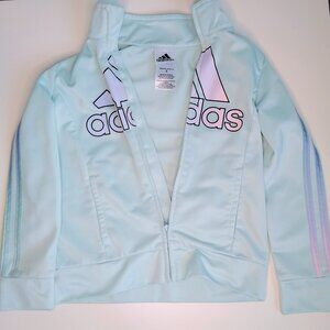 Adidas Tracksuit Jacket Blue Multicolor  Size 6 Girl's